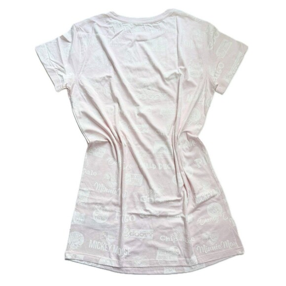 NWT Minnie Mickie Mouse Tee Dress Disney Parks Vacation Spring Break Baby Pink L - Picture 7 of 12